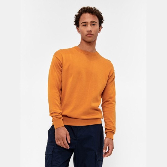 Aigle Organic Coton Crew-neck Sweatshirts Men Orange ZA-60287